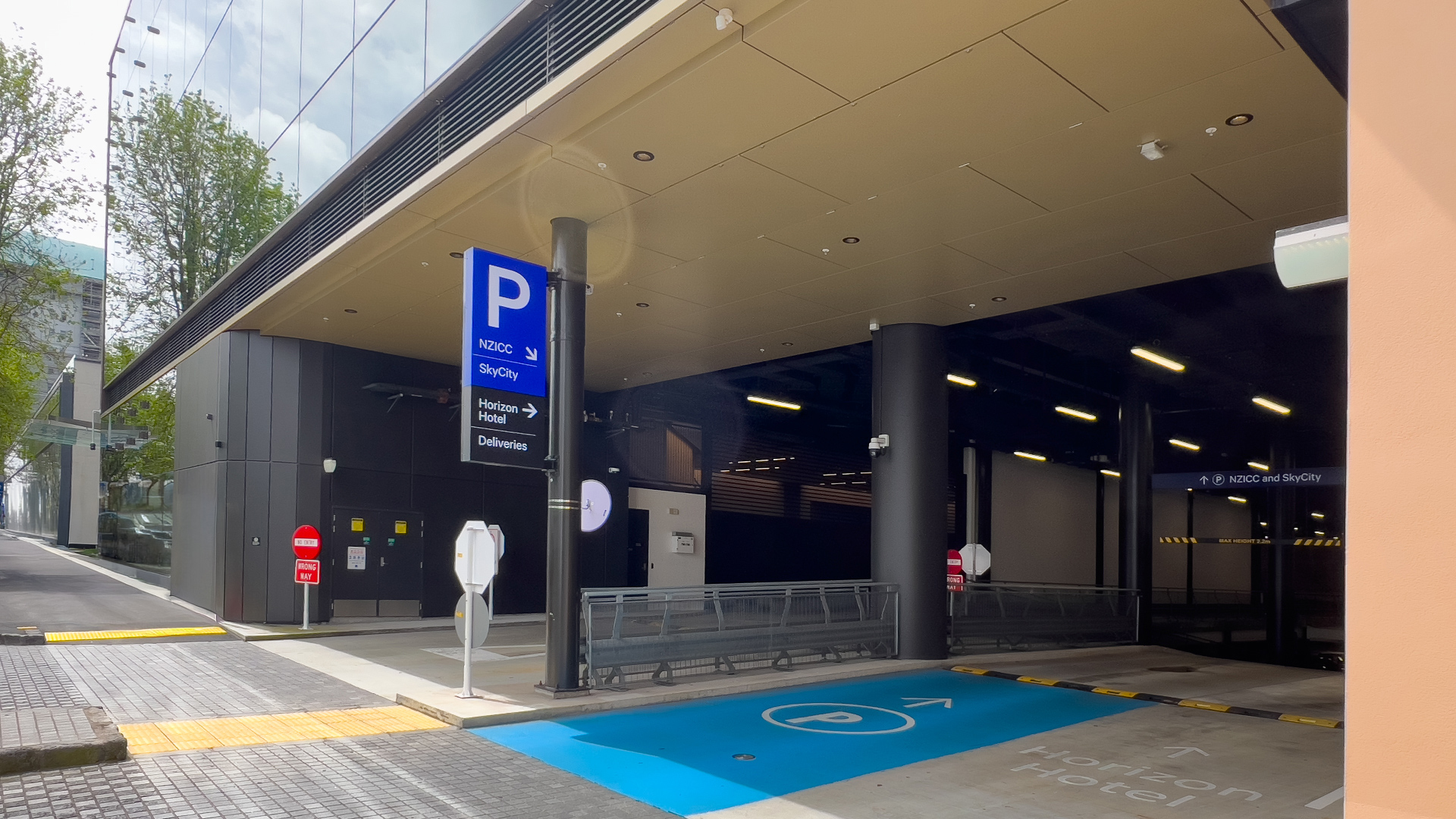 New Zealand international convention centre car park and loading dock