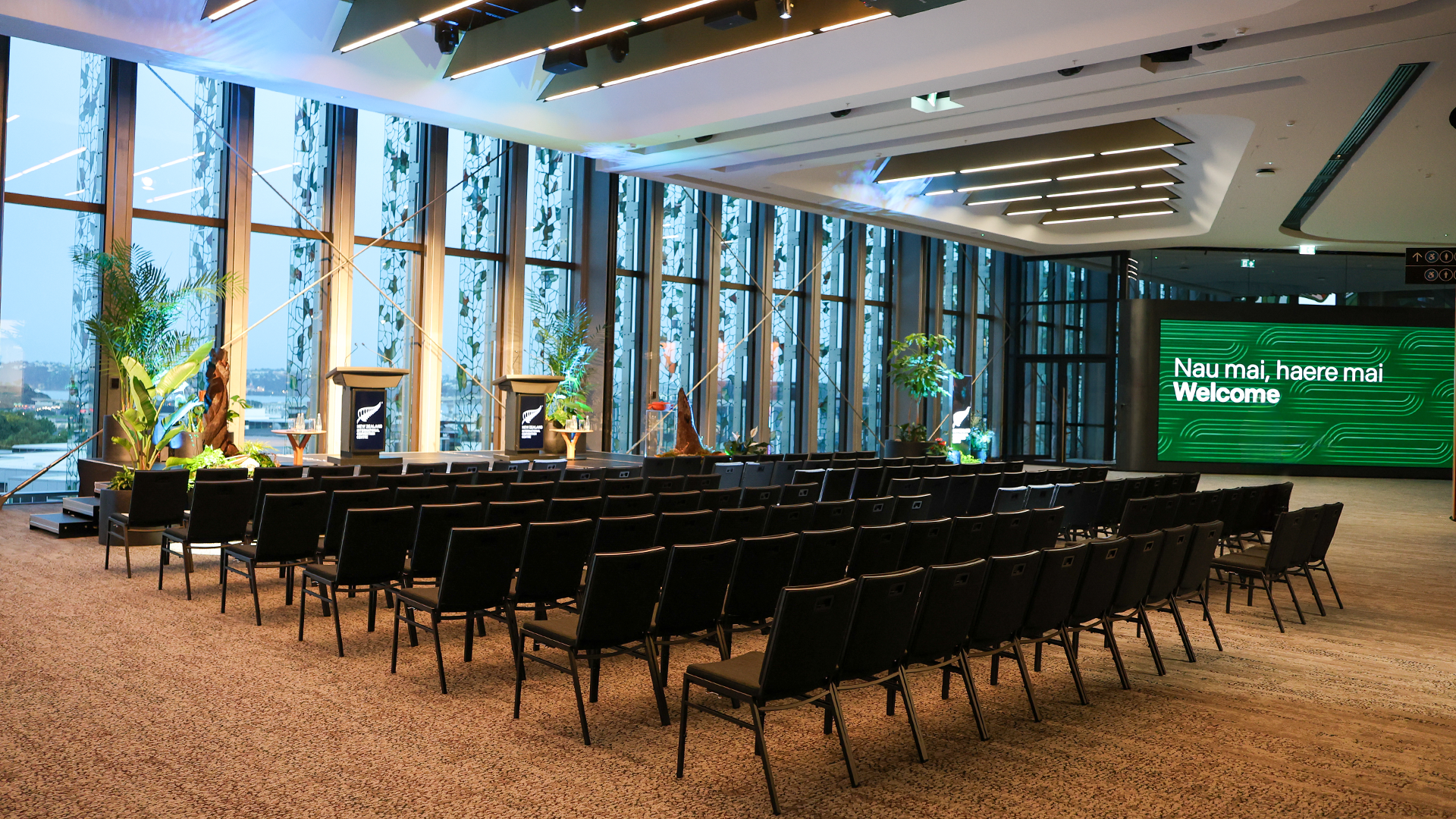 Te Waha Conference setup at NZICC